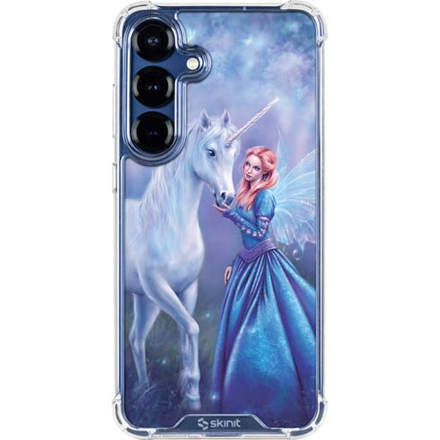 Rhiannon Fairy and Unicorn by Rachel Anderson Galaxy S25 Clear Case